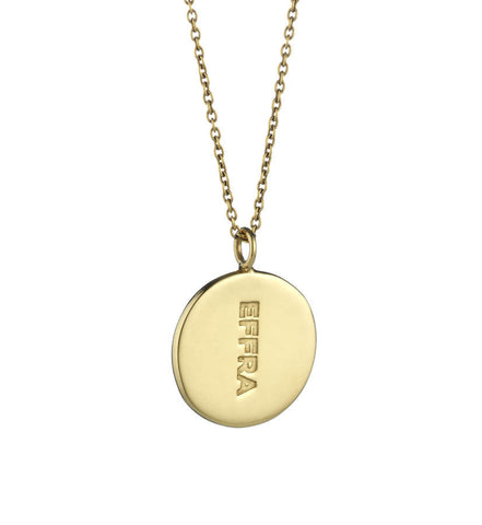 Home Pendant Set in Polished Gold