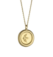 Home Pendant in Matte Gold