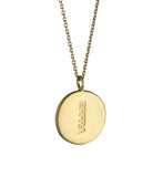 Home Pendant Set in Matte Gold