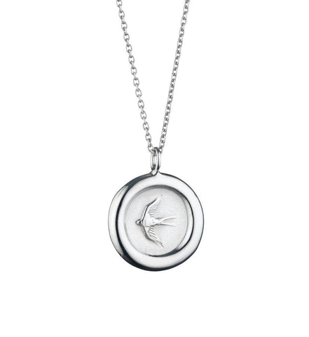 Home Pendant Set in Silver