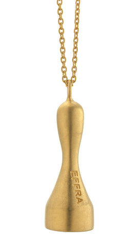 Home Pendant Set in Matte Gold