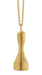 Home Signet Pendant in Matte Gold
