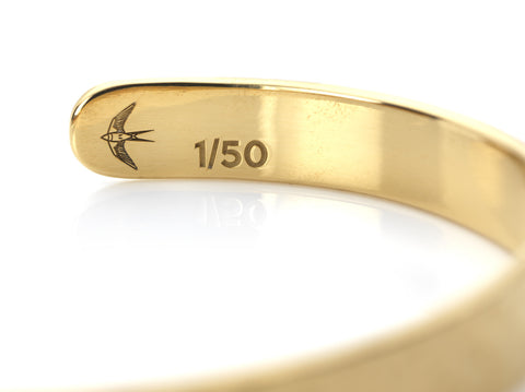 Mens Acre Cuff in Polished Gold