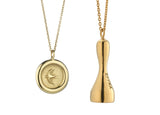 Home Pendant Set in Polished Gold