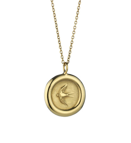 Home Pendant in Polished Gold