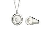 Home Ring and Pendant Set in Silver