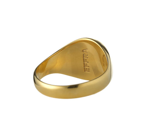 Mens Home Ring in Polished Gold